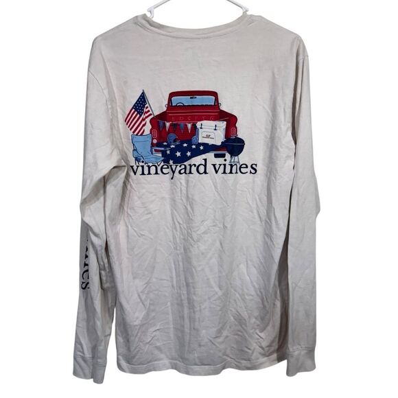 Vineyard Vines Red, White, & Blue Graphic Long Sleeve T-Shirt - Picture 1 of 5